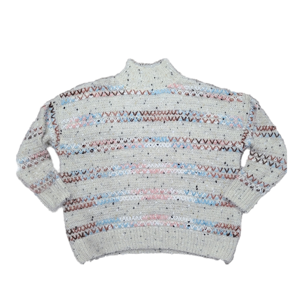 Love at First Find Eyelash Mock Neck Sweater